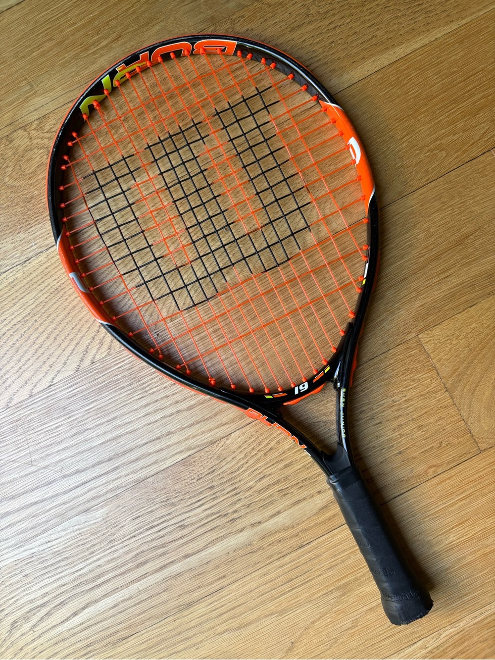 Wilson Burn 19” Junior Tennis Racquet — Black and Orange Frame